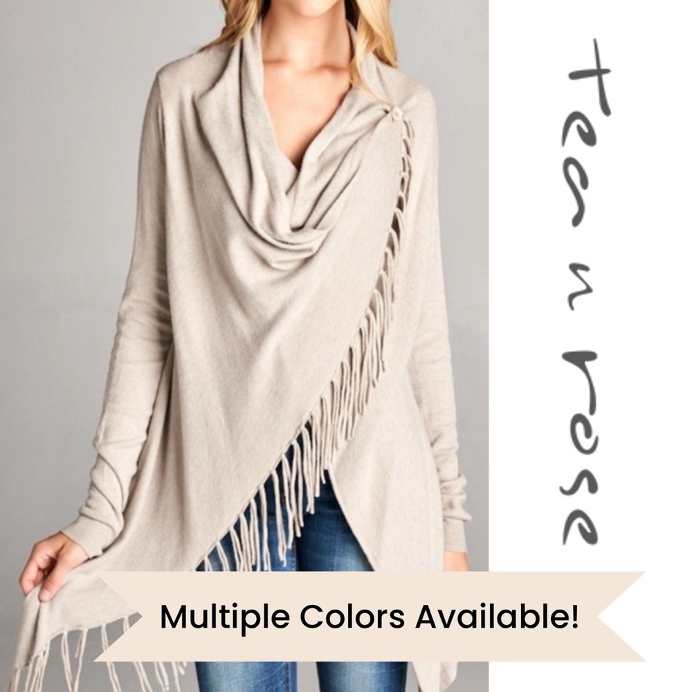 Tea ‘n Rose | Asymmetrical Short - Long Cardigan ⭐️Multiple Colors Available⭐️